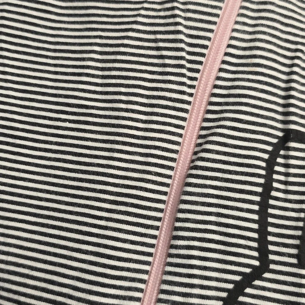 Gerber Baby Girl Sleep and Play Bunny Striped Footed Pajama 3-6M Black Pink